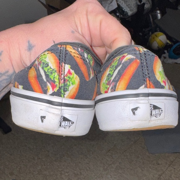 Vans Off The Wall Black Sneakers with Colorful Burger Design - Picture 4 of 4
